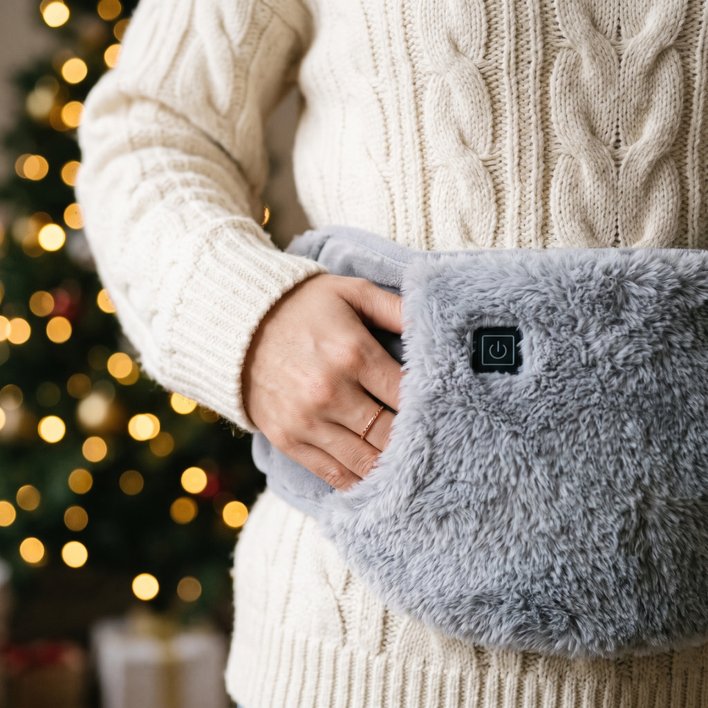 Hand slipping into the soft fleece-lined opening